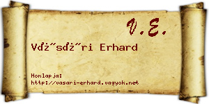 Vásári Erhard névjegykártya